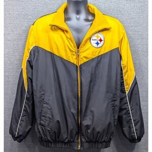 NFL Jacket - Yellow/Black, Pittsburg Steelers, Reversible, Fleece, Football